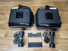 Set of Two Mamiya RB67 PRO S  220  Roll Film Backs for 35mm pano viewfinder mask