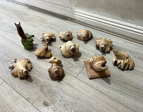 Carved parasite wood animal