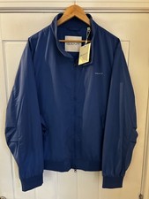 Mens Gant XL Harrington Jacket - BNWT Bright Blue Full Zip Bomber Jacket RRP£190