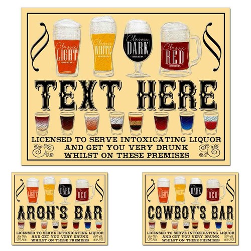 Personalised pub sign - personalised, plaque