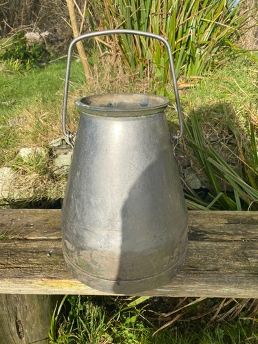 Vintage stainless steel milk - steel,