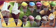 Ice cream van menu - cream,