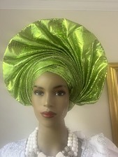 Green Mentalic Auto Gele