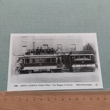 Vintage Postcard  NORTH LONDON STEAM TRAM The Waggon & Horses
