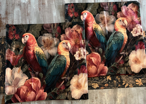 Parrot cushion covers - x2,
