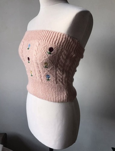 Zara pointelle knit top size - top, m