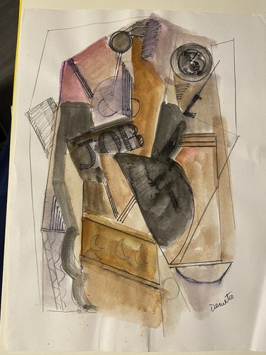 Cubism watercolor job by - “job”,