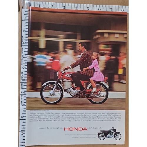1964 honda motorcycle ad - 1964,