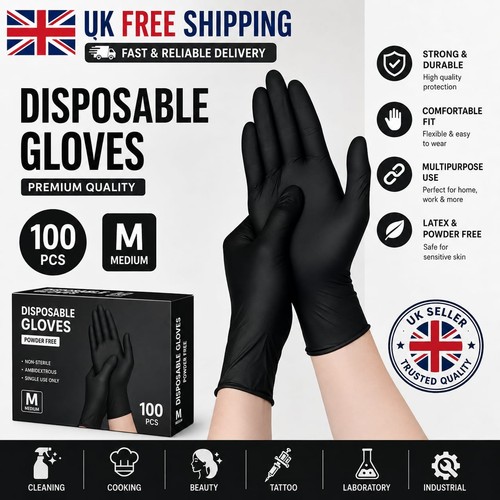 100 black blue disposable - black,