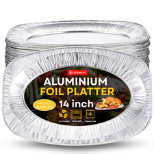Aluminium serving platters - aluminium,