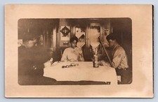 Vintage RPPC Men Playing Poker