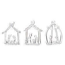 Christmas Tree Glass Hanging Decorations - Choose Design