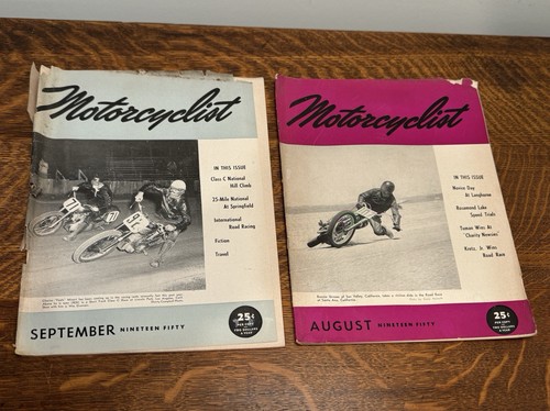 Vtg 1950 motorcyclist magazine - 1950,