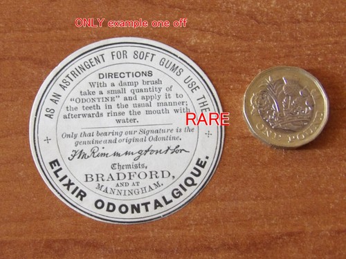 Rare antique pot lid - antique, label