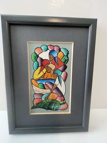 Vintage haitian oil board - vintage,