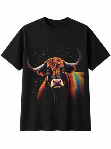 Psychedelic hereford bull - psychedelic,