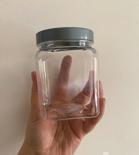 Square 450ml storage jars - 450ml,