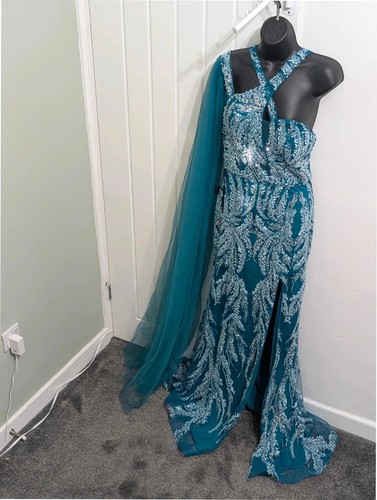 Faeriesty teal sequin gown - faeriesty,