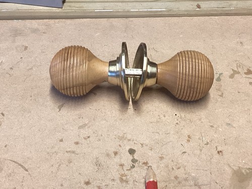 Reclaimed brass and wood - and,