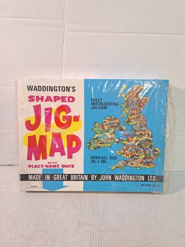 Vintage waddingtons jig - waddingtons, jig-map