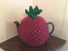 New Raspberry hand knitted tea Cosy to fit 6 cup tea pot. Over 100 Sold.