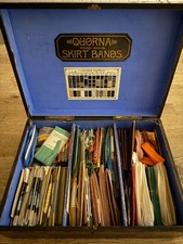 Vintage Haberdashery Advertising Selling Wooden Box and Contents Quorna