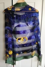 Celine Silk Scarf Night Sky
