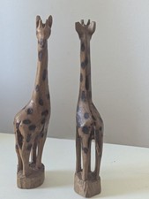 Hand Carved Wooden Giraffe