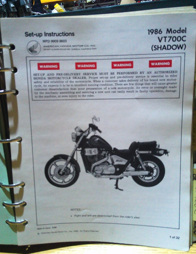 1986 honda vt700c shadow - honda,