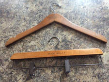 VINTAGE WOODEN SHIRT AND TROUSER HANGERS