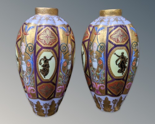 Pair antique royal vienna - pair,