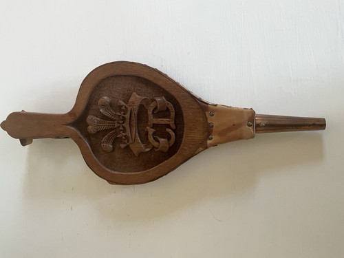 Wooden bellows with - bellows, carved