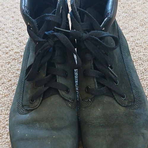Timberland black leather ankle - black,