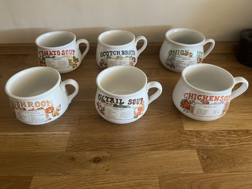 Vintage soup mugs - soup,