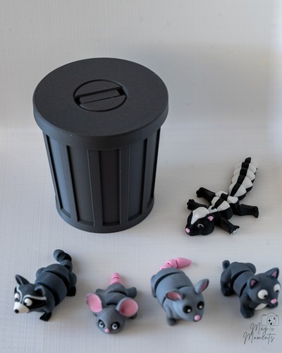 Printed trash animals - printed,