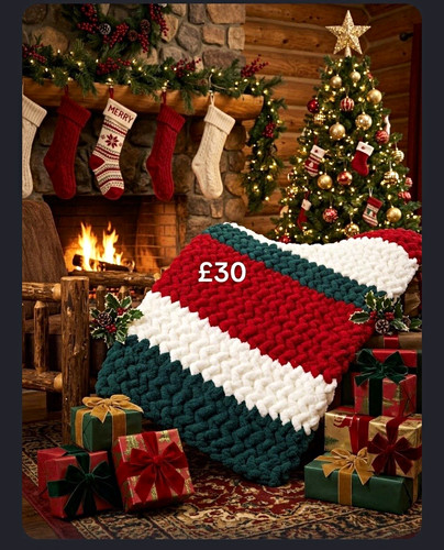 Chunky knit christmas stripe - chunky,