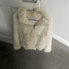 Pull&Bear retro cream faux fur
