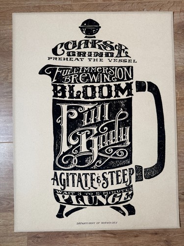 French press screenprint - french,
