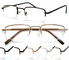 Metal Half Rimless Reading