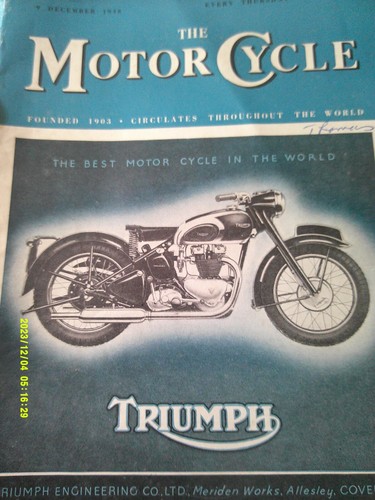 Motor cycle dec 9th 1948 - dec.9th,