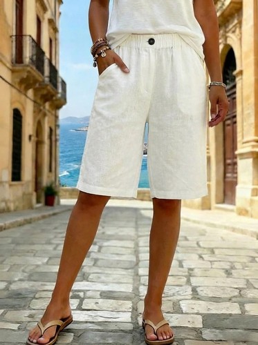 Ladies bermuda shorts - bermuda, solid