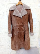 Vintage 1970s Ladies Sheepskin Coat Chest Size 34 Inches Length 42 Inches