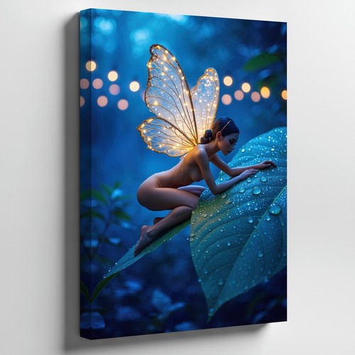 Wall art delicate fairy with - delicate,