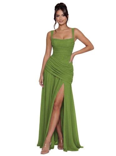 Chiffon pleated maxi - chiffon,