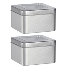  2 Pcs Cake Storage Tin Tins