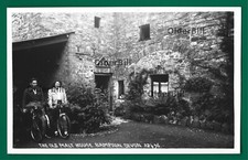 RP Cyclists at Old Malt House Bampton YHA Chapman postcard Dulverton Devon