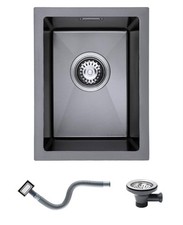 KINKIBOS 304 Stainless Steel Kitchen Sink 30 x 40 cm Undermount - Black