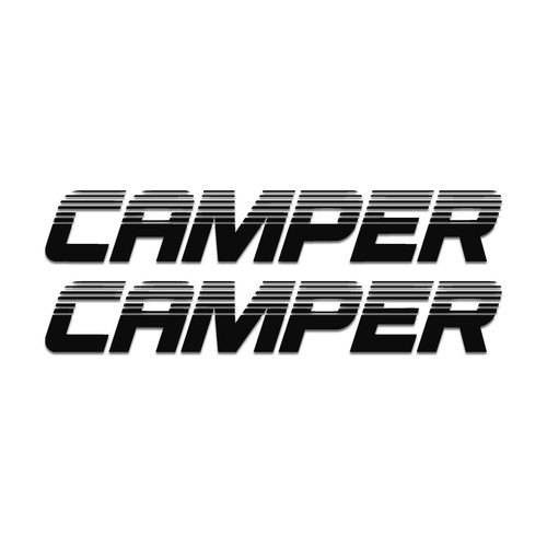 Camper text decal - text, stickers