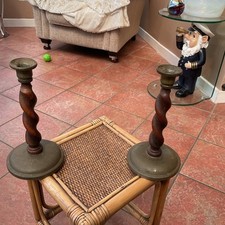 ANTIQUE 10 INCH CANDLESTICKS