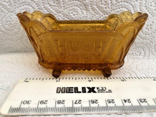1890's ANTIQUE Glass Rocking Baby Cradle Crib - HUSH BABY- Open Salt Dip